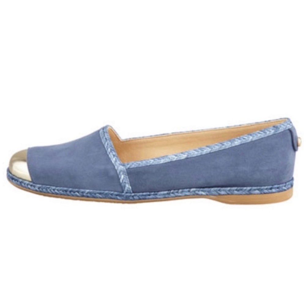 Stuart Weitzman Tipadrille Blue Jean Espadrille Mirror toe Shoes